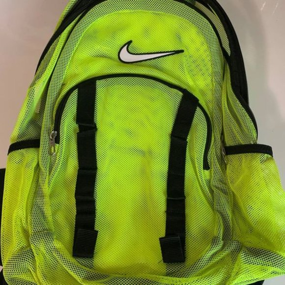 yellow nike mesh backpack